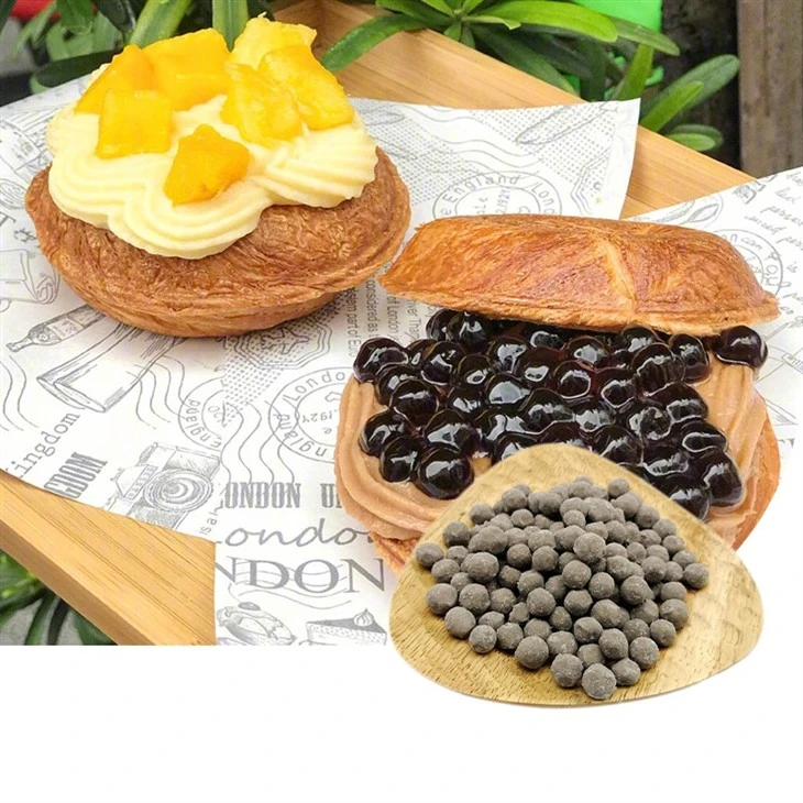 Black Tapioca Pearls For Bubble Tea Milk Tea Powder suppliers